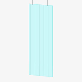 COLGANTE, rectangular, corte recto